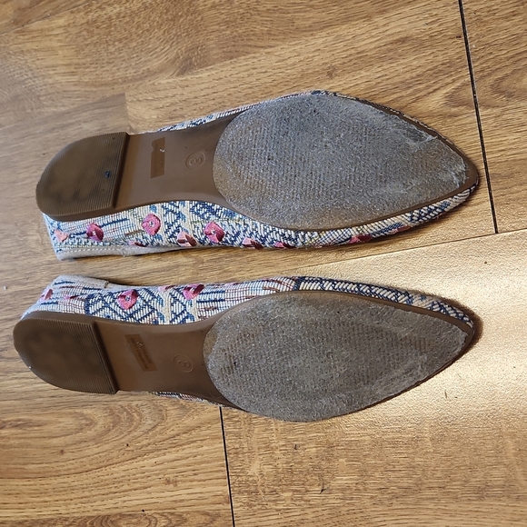 Rampage embroidered ballet flats sz 8 - Picture 3 of 3